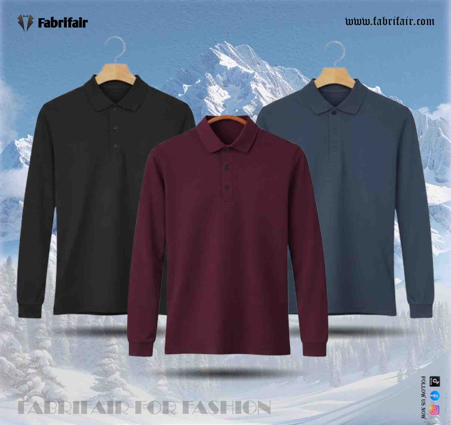 Mens 3pis Combo Stylish Full Sleeve PK Kulti Polo T-shirt