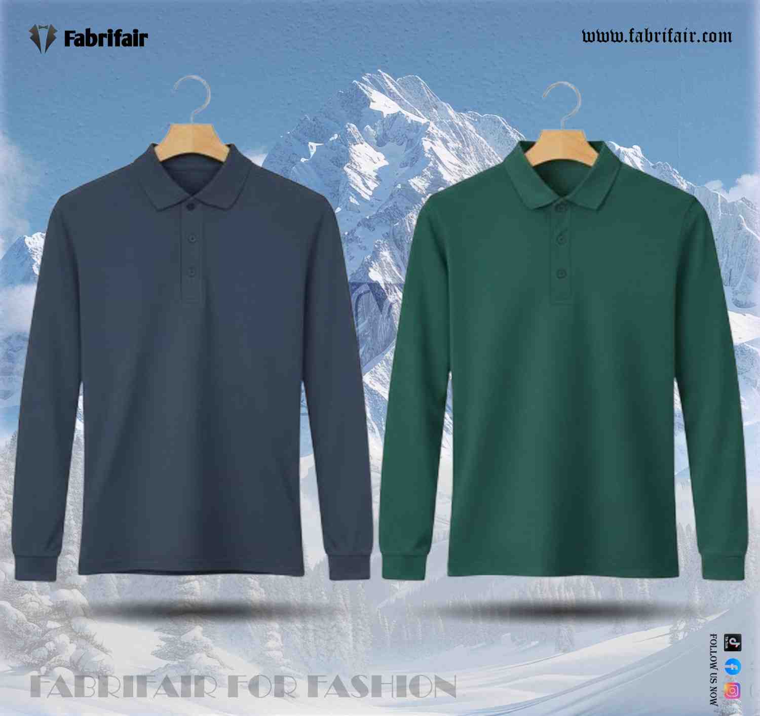 Mens 2pis Combo Full Sleeve PK Kulti Polo T-Shirts - Classical Edition
