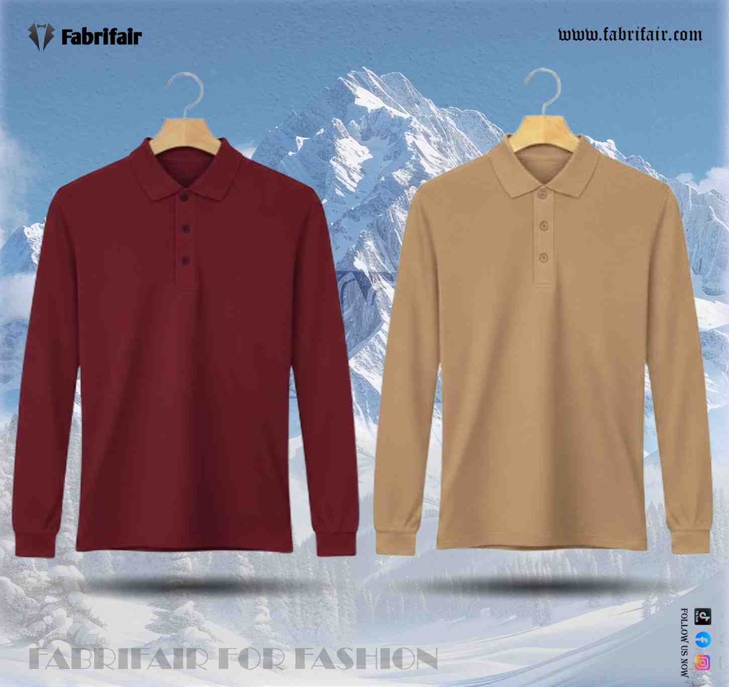 Mens 2pis Combo Full Sleeve PK Kulti Polo T-Shirts - Classical Edition