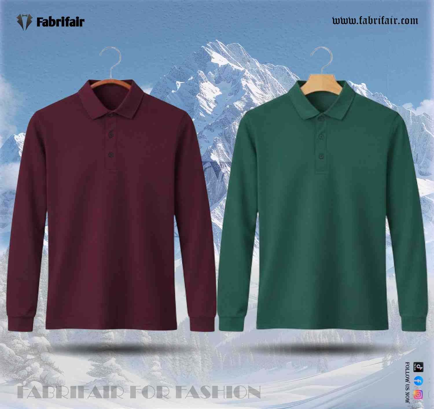 Mens 2pis Combo Full Sleeve PK Kulti Polo T-Shirts - Classical Edition