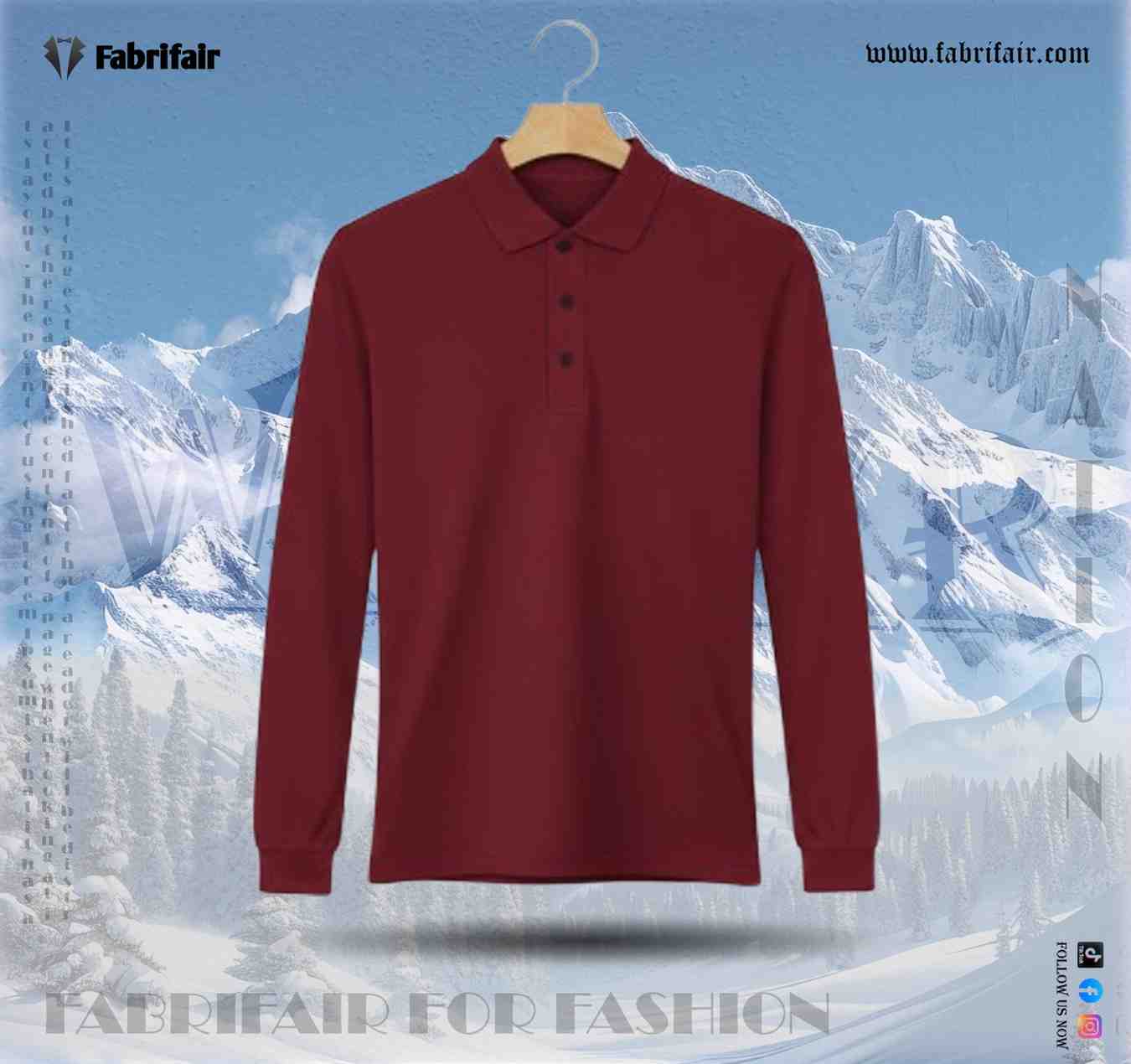 Mens Premium Full Sleeve PK Kulti Polo - Maroon