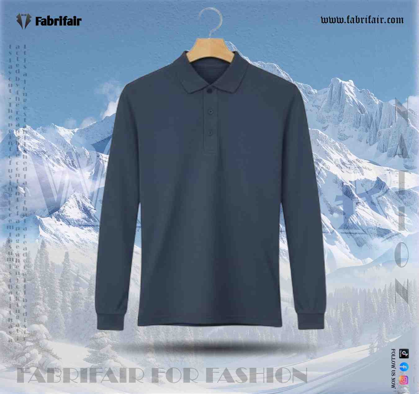 Mens Premium Full Sleeve PK Kulti Polo - Gray