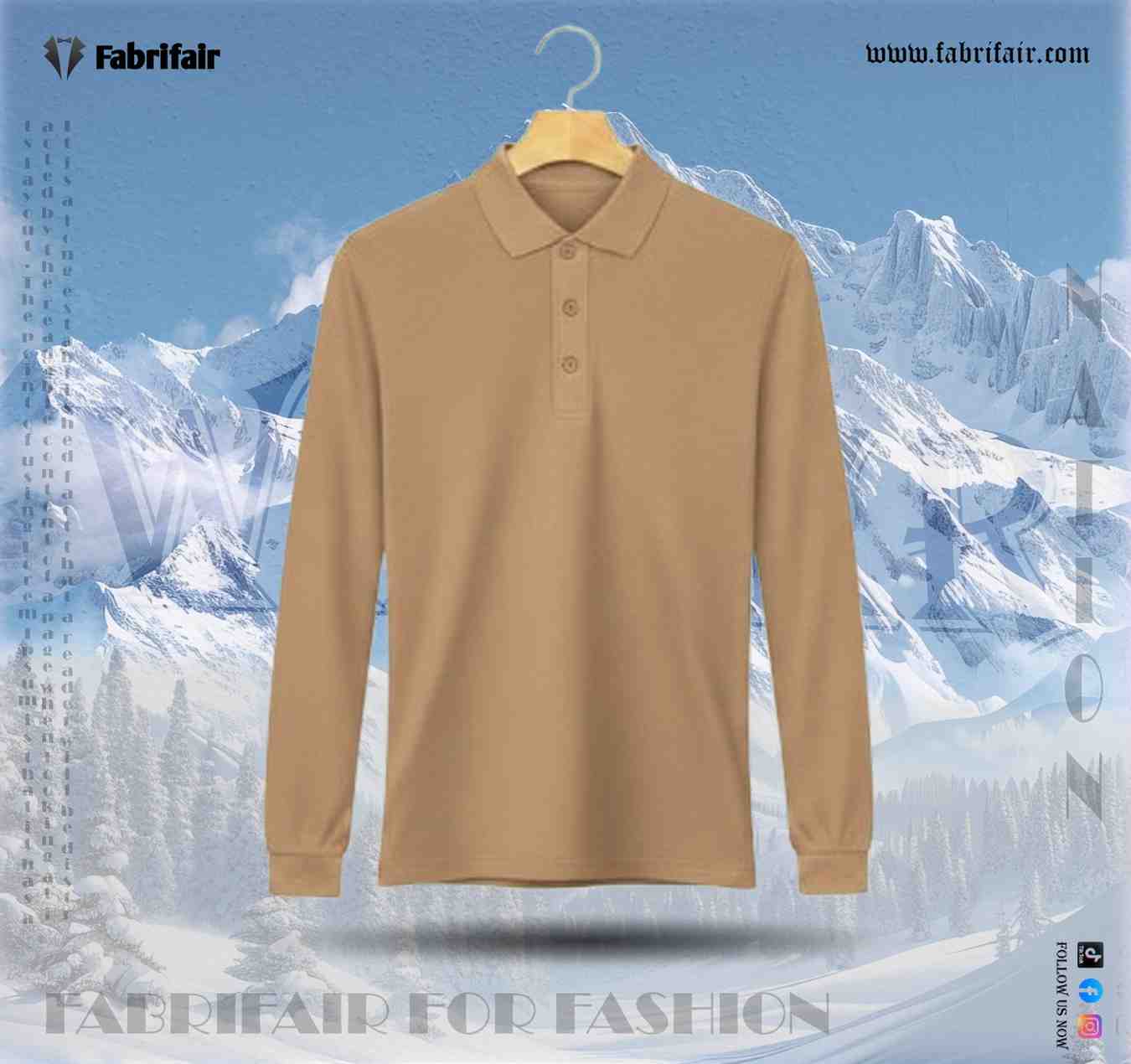 Mens Premium Full Sleeve PK Kulti Polo - Creamy